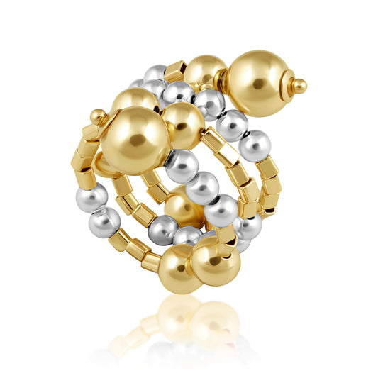 Bead Wrap Ring Two-Tone — Soul Flow Apparel