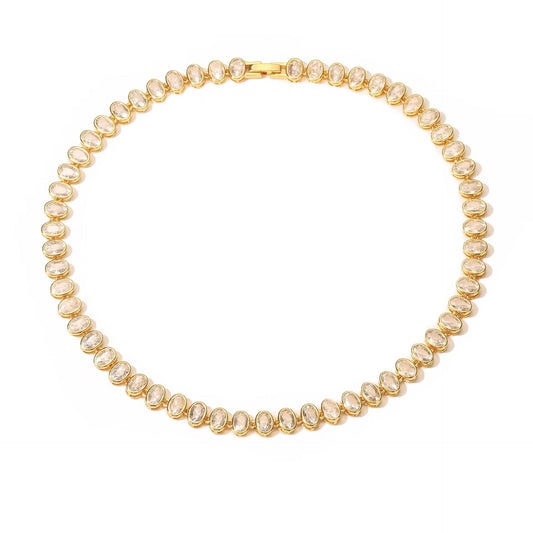 Oval Bezel Tennis Choker — Soul Flow Apparel