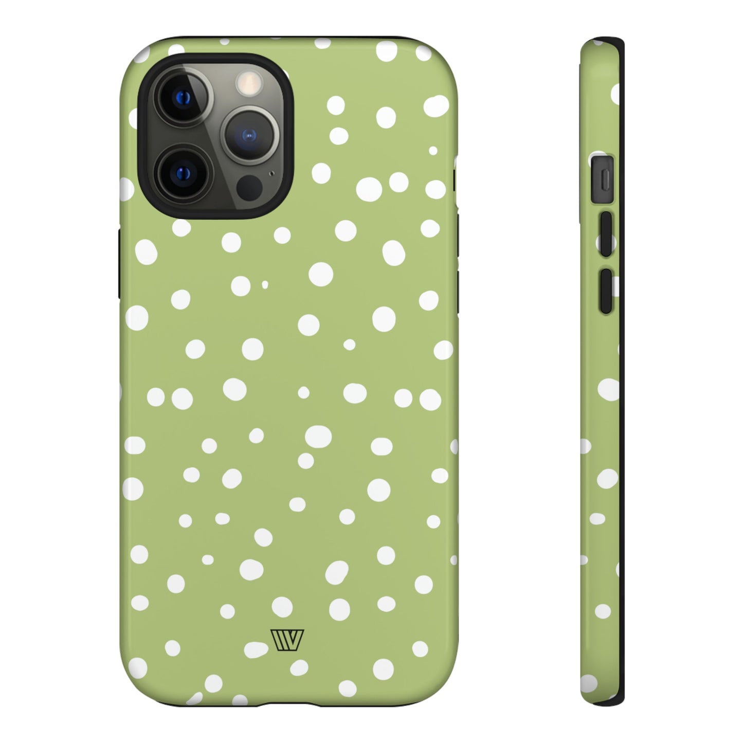 Pale Olive Dots | Tough Phone Case, view 2048 — Soul Flow Apparel
