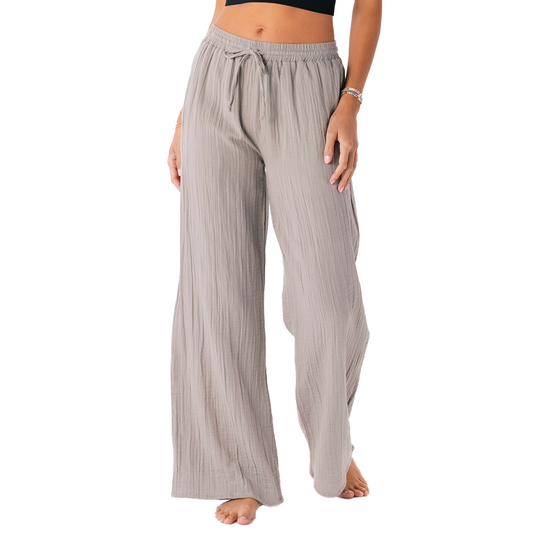 Stone Cotton Cabana Pants, view 1 — Soul Flow Apparel