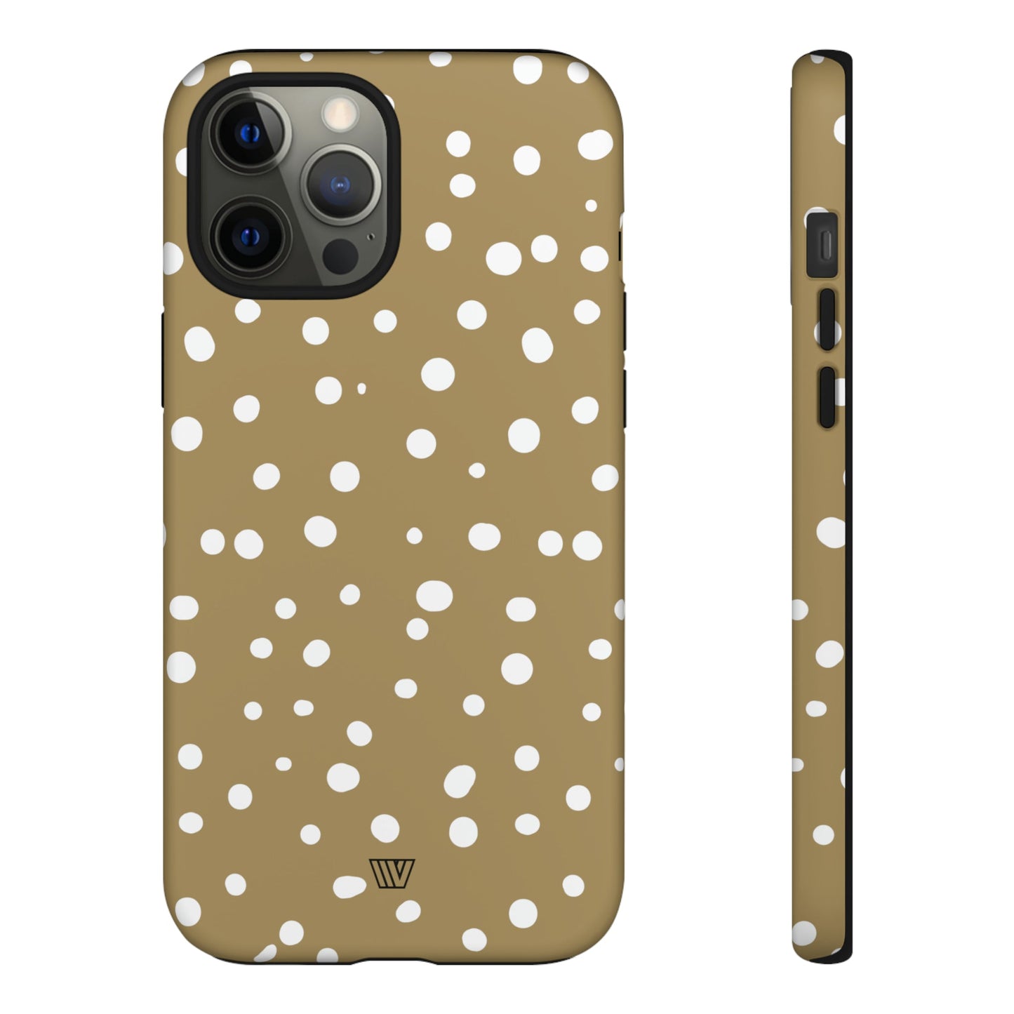 Dark Beige Dots | Tough Phone Case, view 2048 — Soul Flow Apparel