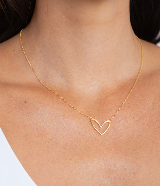 Abigail Open Heart Necklace — Soul Flow Apparel