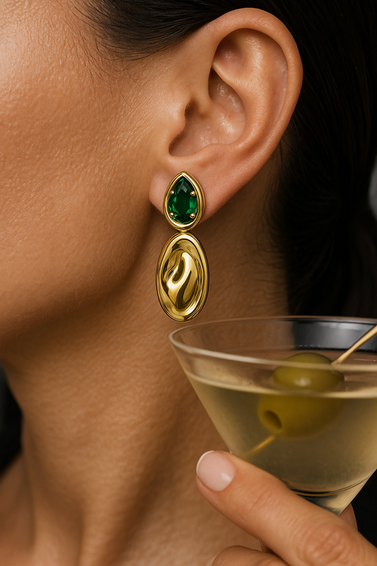 Virginia Emerald Drop Earring — Soul Flow Apparel
