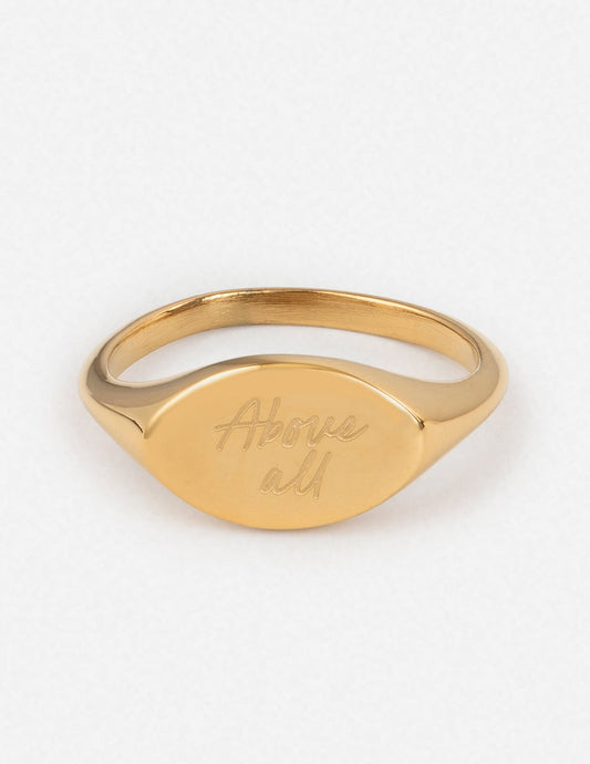 Above All Oval Signet Ring – Christian Ring