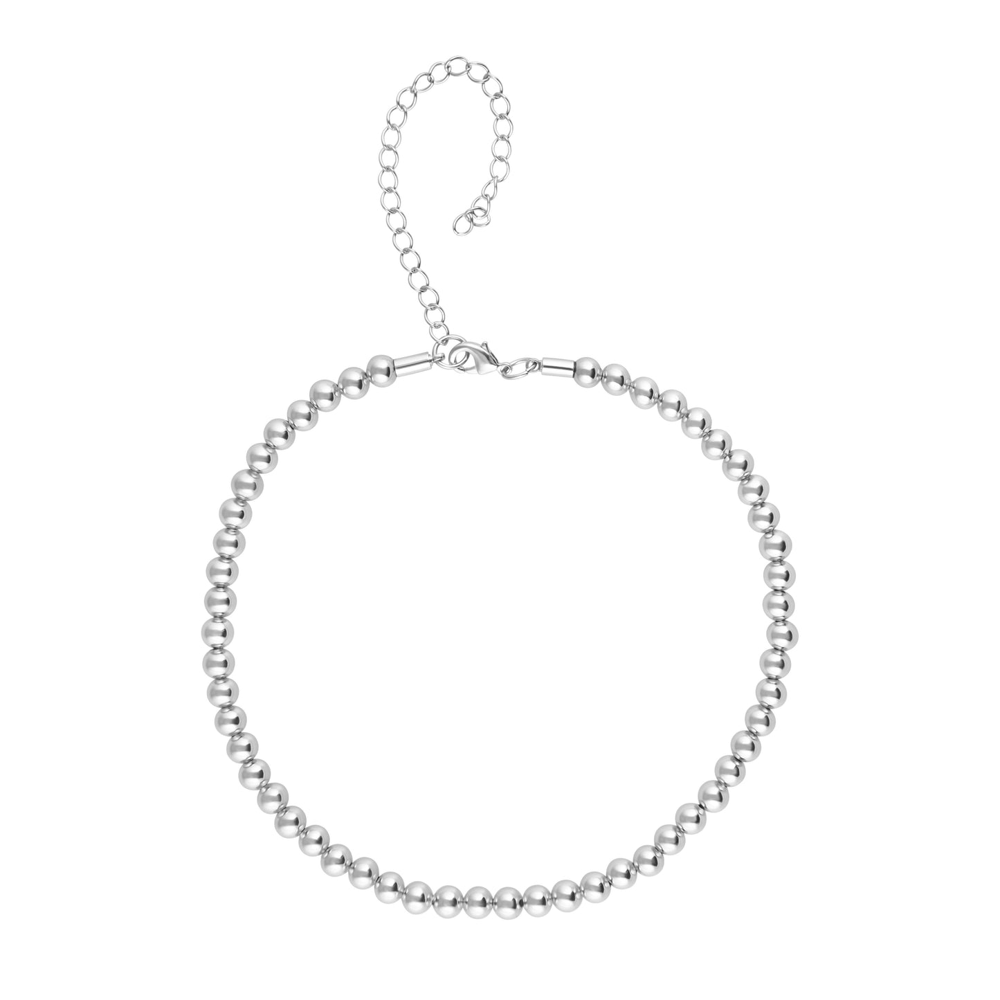 Allison Beaded Choker in silver — Soul Flow Apparel