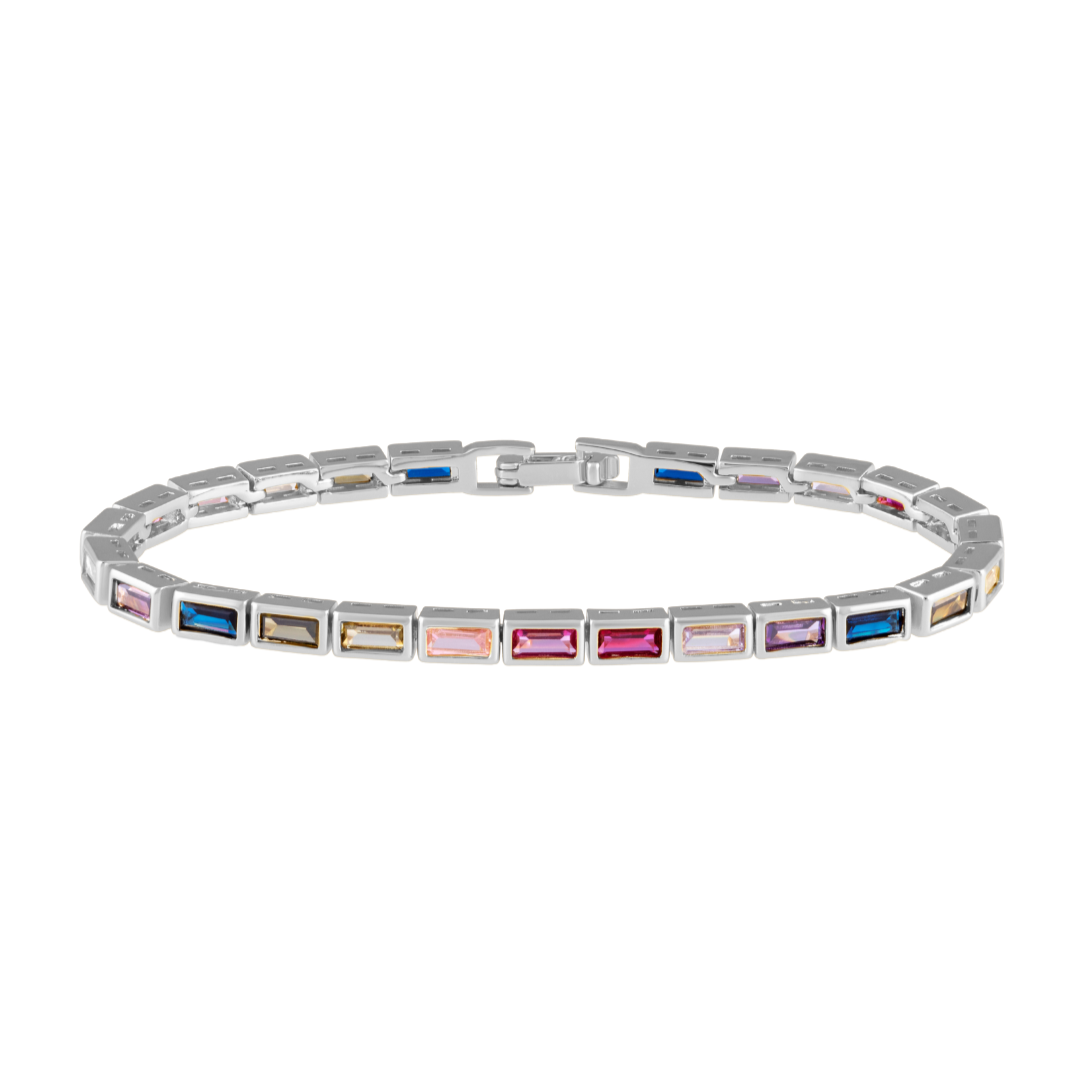 Lainey Rainbow Tennis Bracelet in story, view 4 — Soul Flow Apparel
