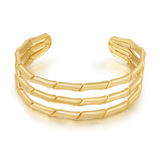 Bamboo Layered Cuff, view 1 — Soul Flow Apparel