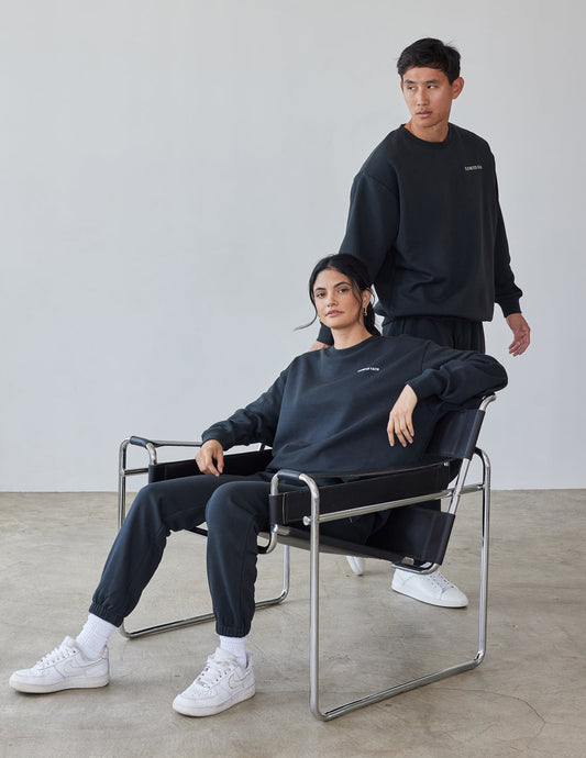 Basics Black Unisex Crewneck – Christian Crewneck
