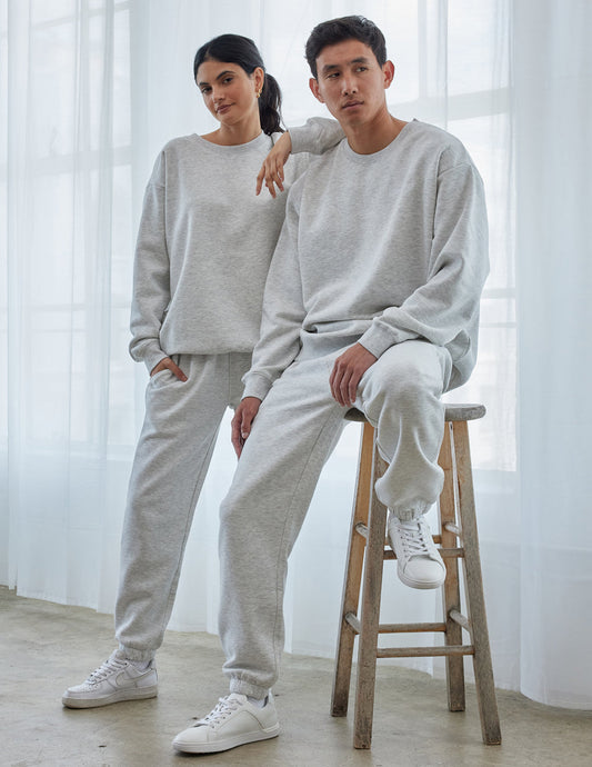 Basics Cloud Grey Unisex Crewneck – Christian Crewneck
