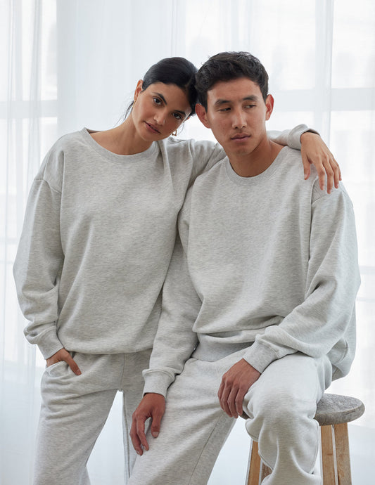 Basics Cloud Grey Unisex Crewneck – Christian Crewneck