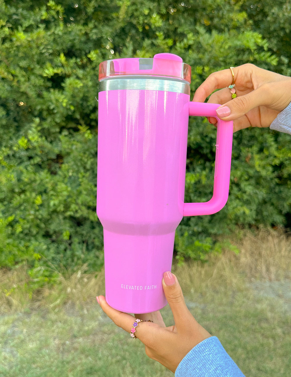 Basics Pink 40 oz Tumbler – Christian Tumbler
