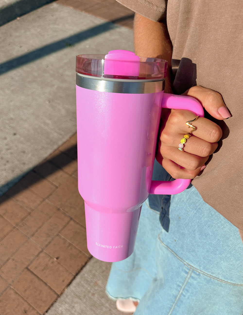 Basics Pink 40 oz Tumbler – Christian Tumbler