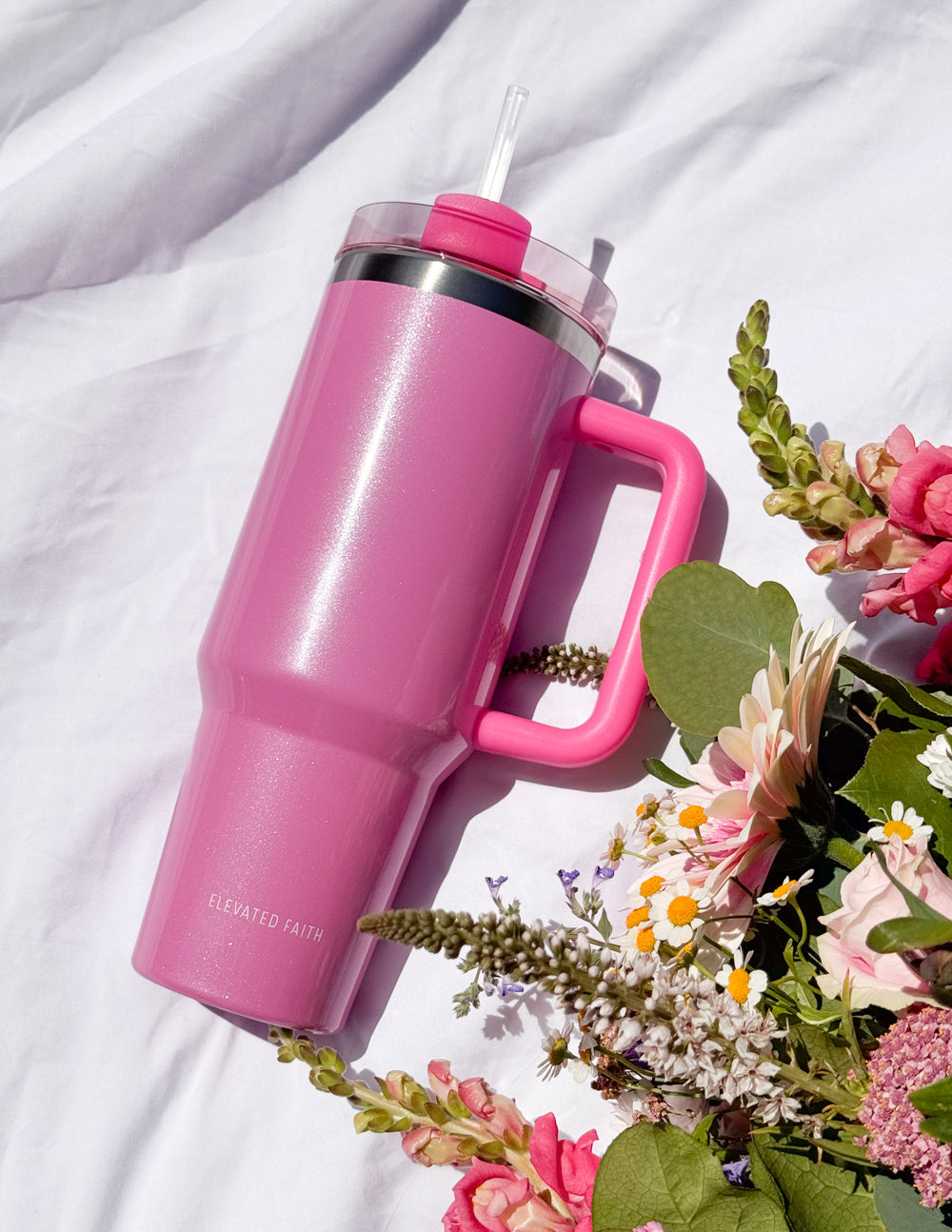 Basics Pink 40 oz Tumbler – Christian Tumbler