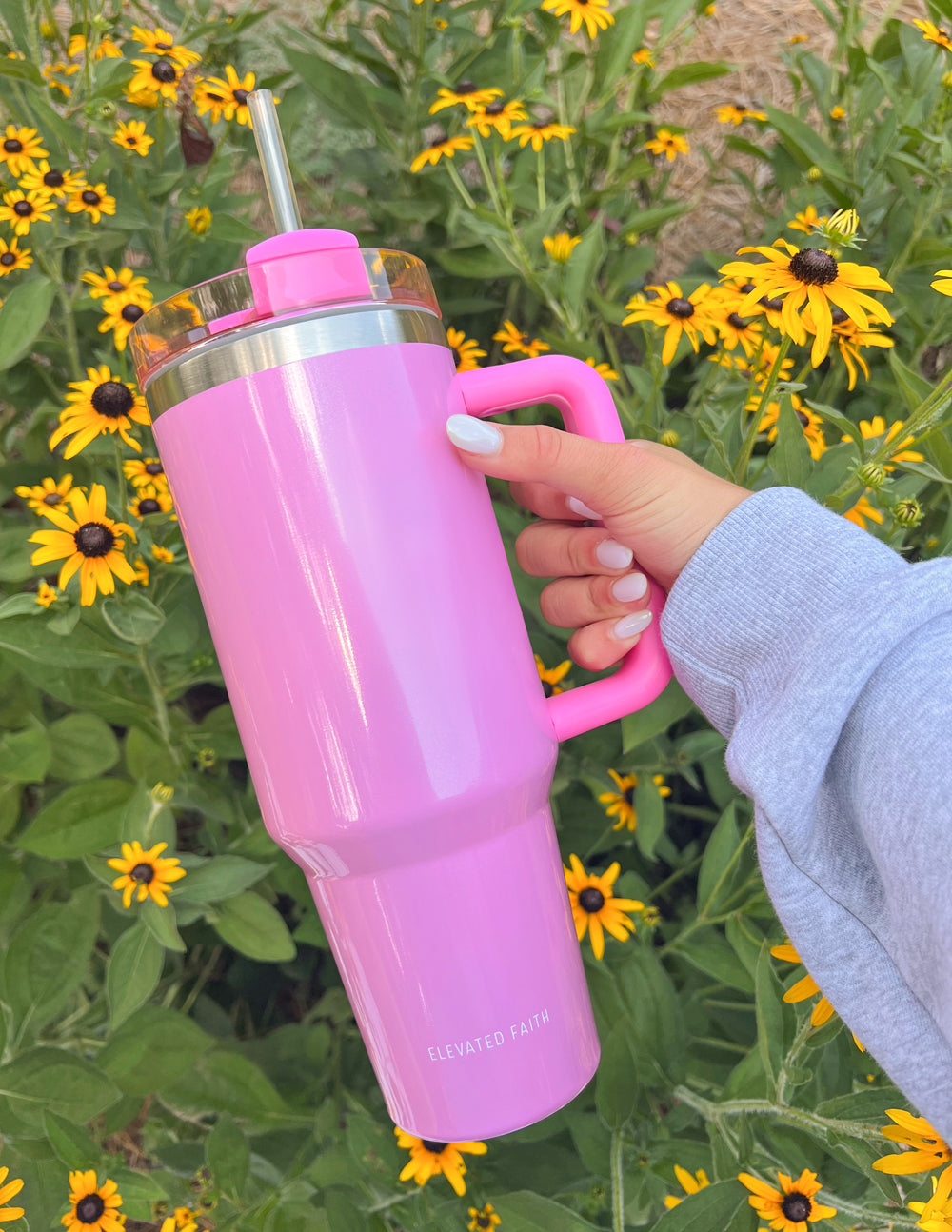 Basics Pink 40 oz Tumbler – Christian Tumbler