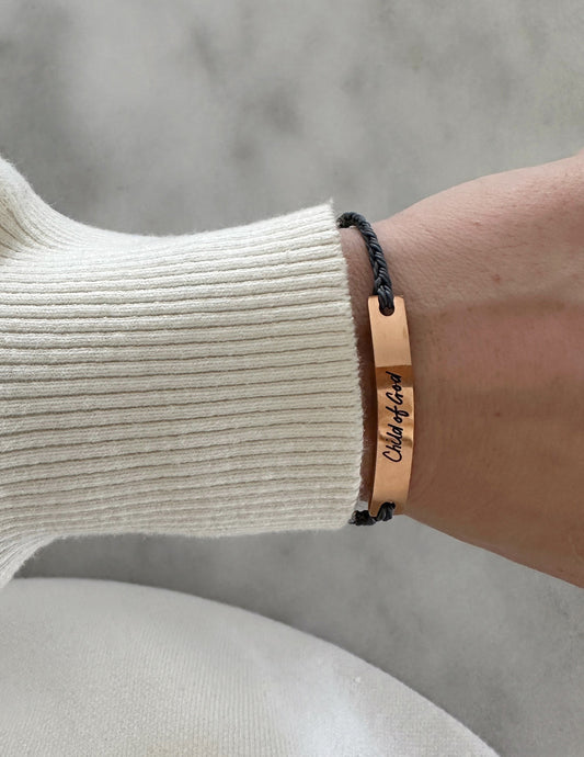 Black Child of God Bracelet – Christian String Bracelet