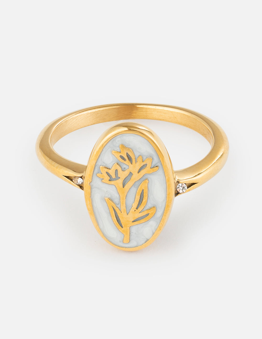 Bloom Again Enamel Ring – Christian Ring