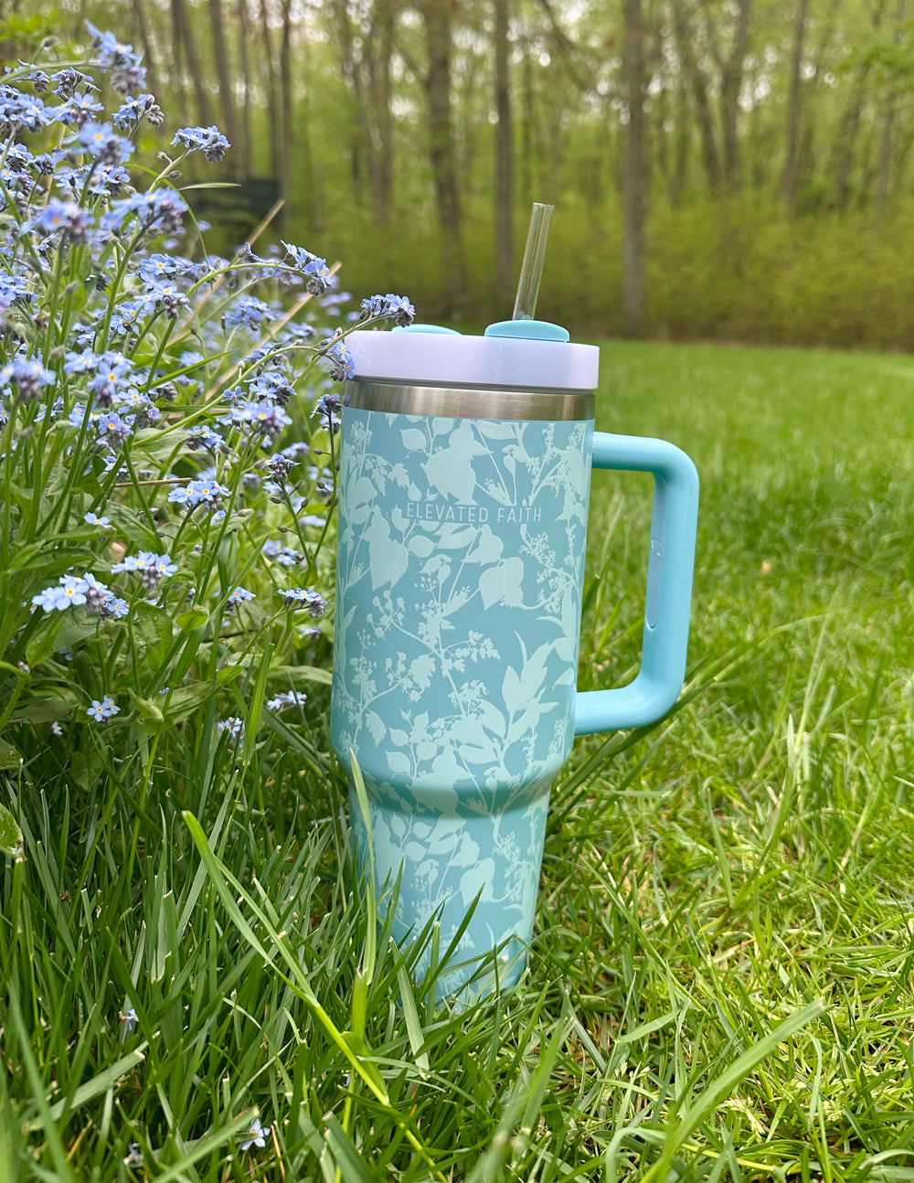 Blue Botanic 40 oz Tumbler – Christian Tumbler