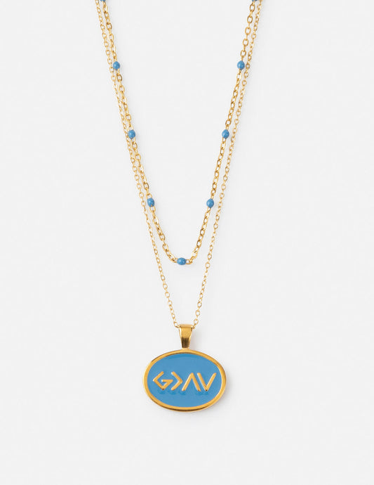 Blue Highs and Lows Necklace Set – Christian Necklace