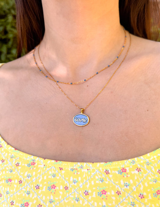 Blue Highs and Lows Necklace Set – Christian Necklace