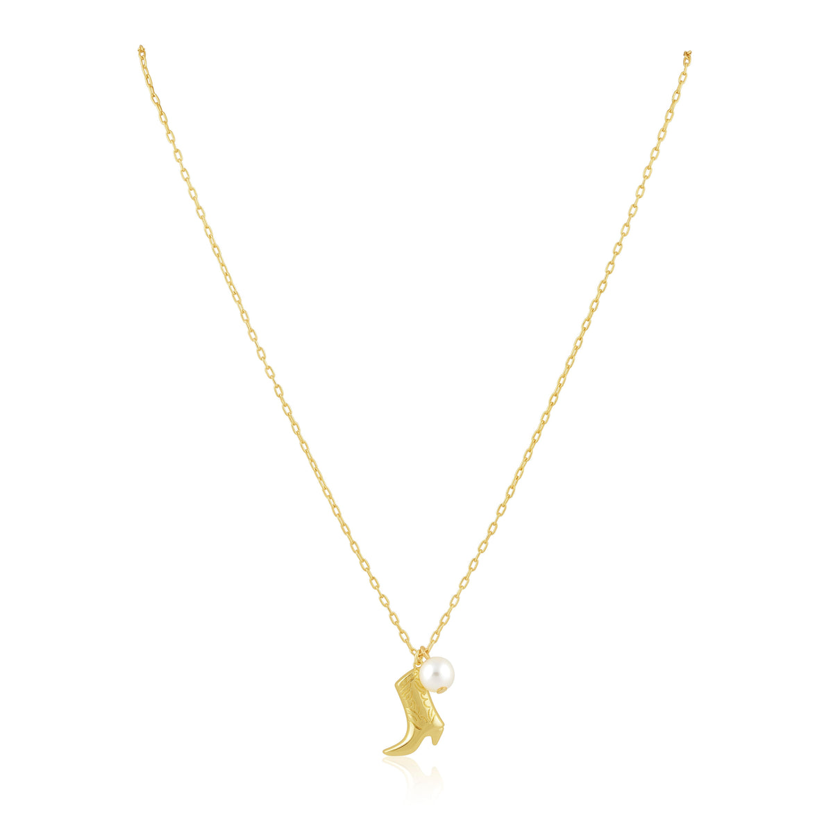 Boot N Pearl Necklace in pearlnecklace — Soul Flow Apparel