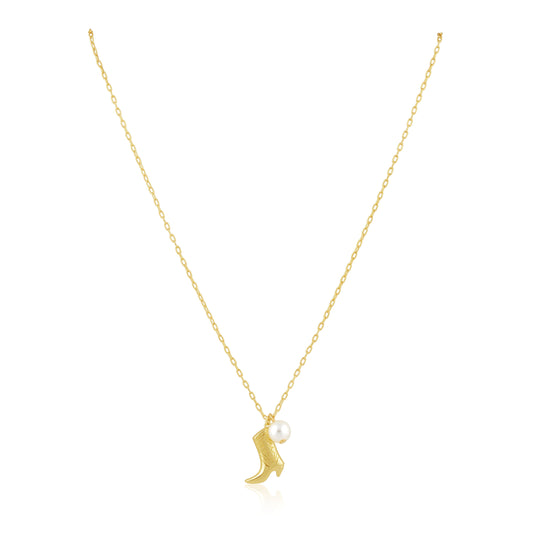 Boot N Pearl Necklace in pearlnecklace — Soul Flow Apparel
