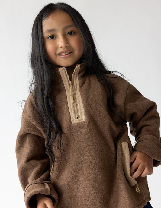 Brown Fleece Kids Pullover – Christian Kids Jacket