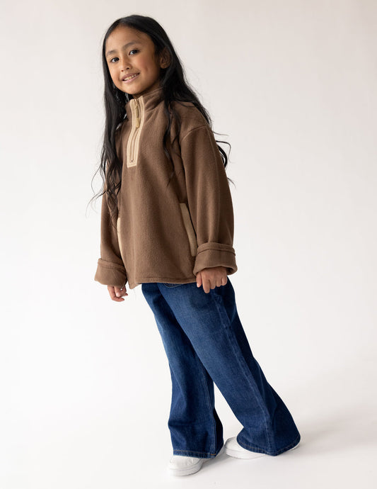 Brown Fleece Kids Pullover – Christian Kids Jacket