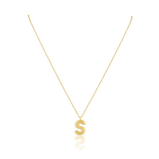 Bubble Initial Necklace — Soul Flow Apparel