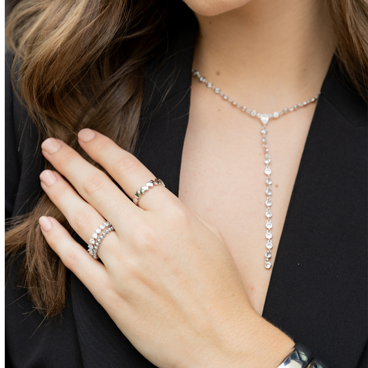 Beaded Stackable Ring - Silver, view 11 — Soul Flow Apparel