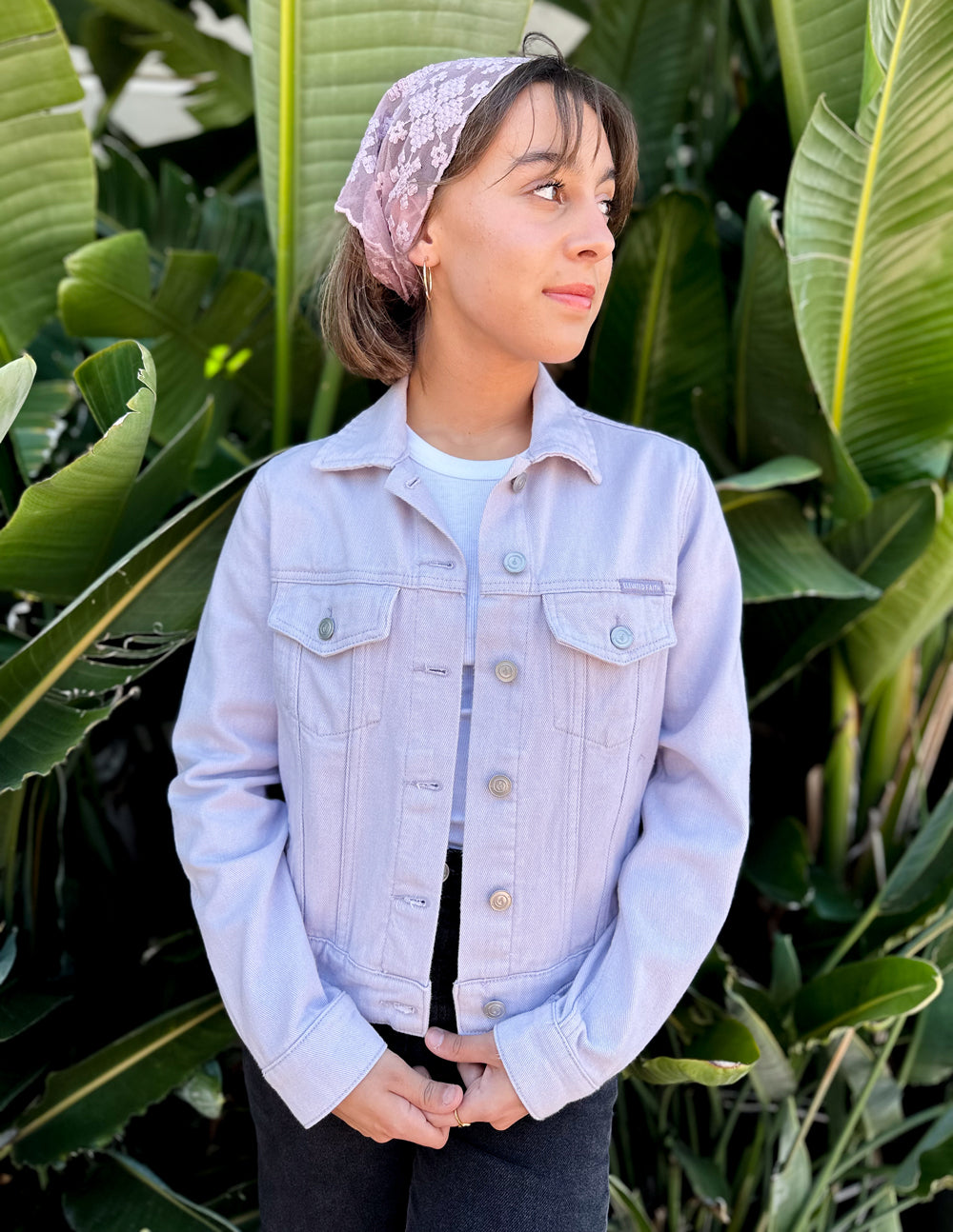 But God Cropped Denim Jacket – Christian Jacket