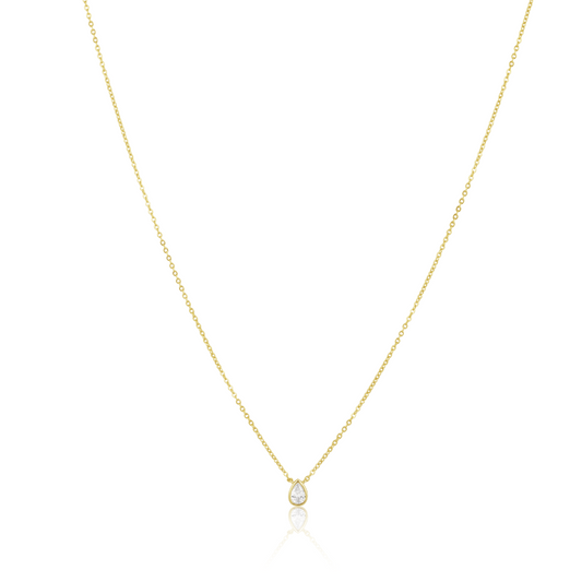 Ines Raindrop Necklace Cz, view 14 — Soul Flow Apparel