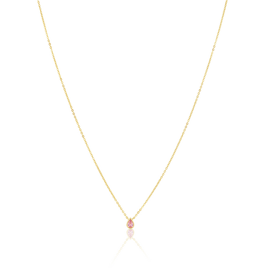 Ines Raindrop Necklace Pink, view 16 — Soul Flow Apparel