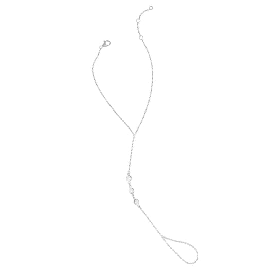 Cz Bezel Hand Chain Bracelet — Soul Flow Apparel