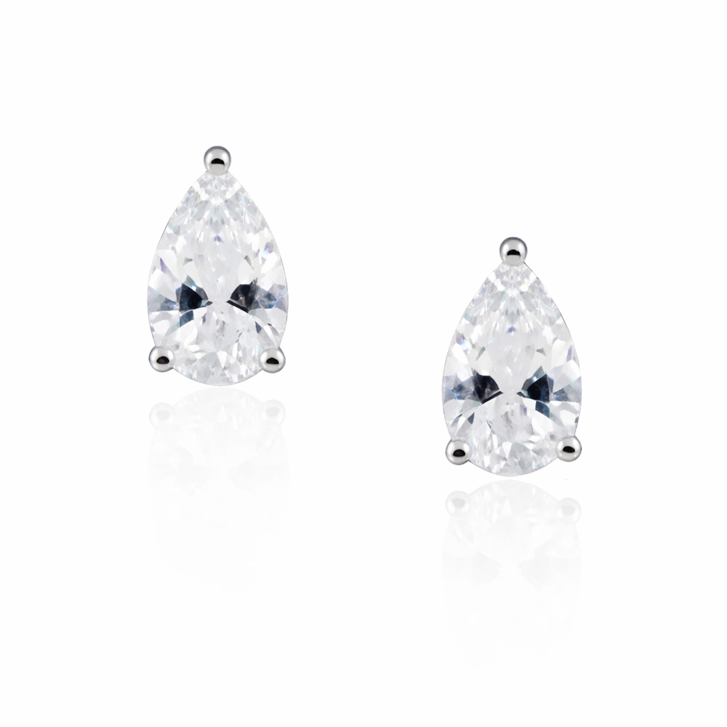 Pear Cut Studs in 47am, view 21 — Soul Flow Apparel