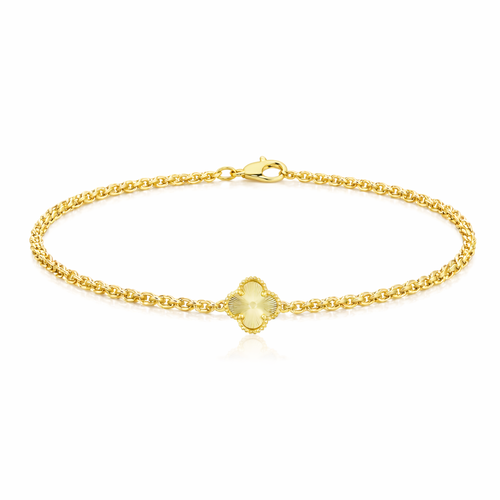 Rosalie Clover Chain Bracelet in 08am, view 52 — Soul Flow Apparel