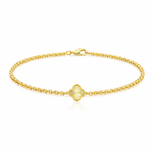 Rosalie Clover Chain Bracelet in 08am, view 52 — Soul Flow Apparel