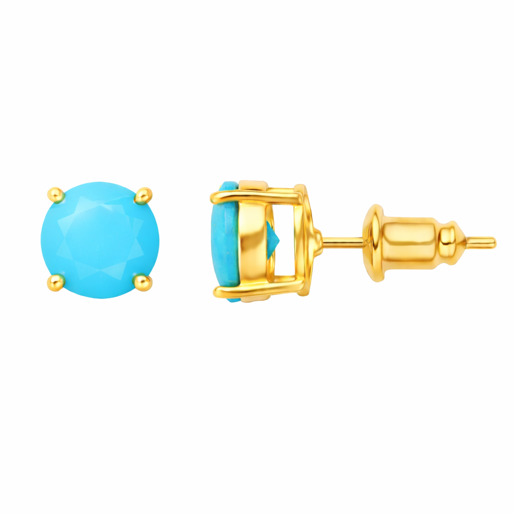 Incanto Studs Turquoise in 30pm, view 22 — Soul Flow Apparel