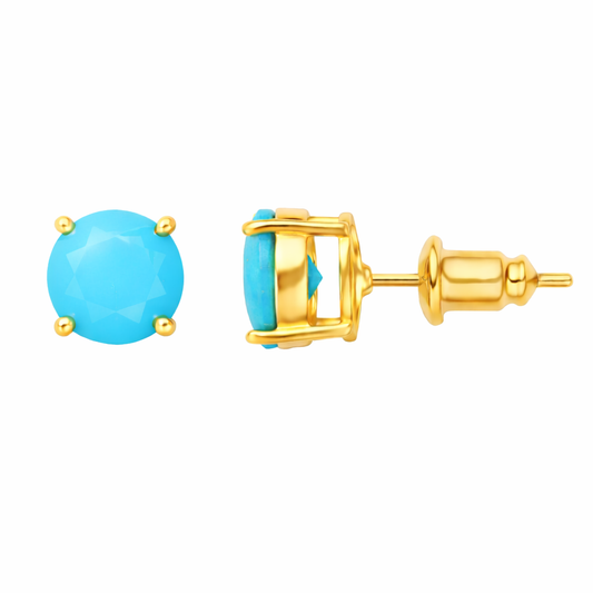 Incanto Studs Turquoise in 30pm, view 22 — Soul Flow Apparel