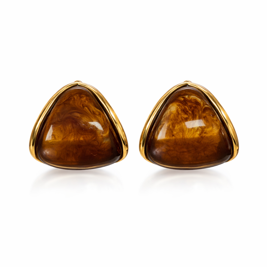 Heidi Brown Resin Earring in 00pm, view 25 — Soul Flow Apparel