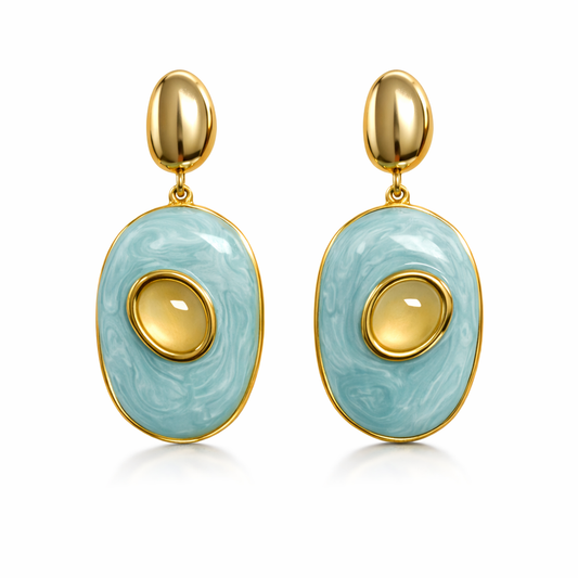 Glenda Light Blue Drop Earring in 51pm, view 28 — Soul Flow Apparel