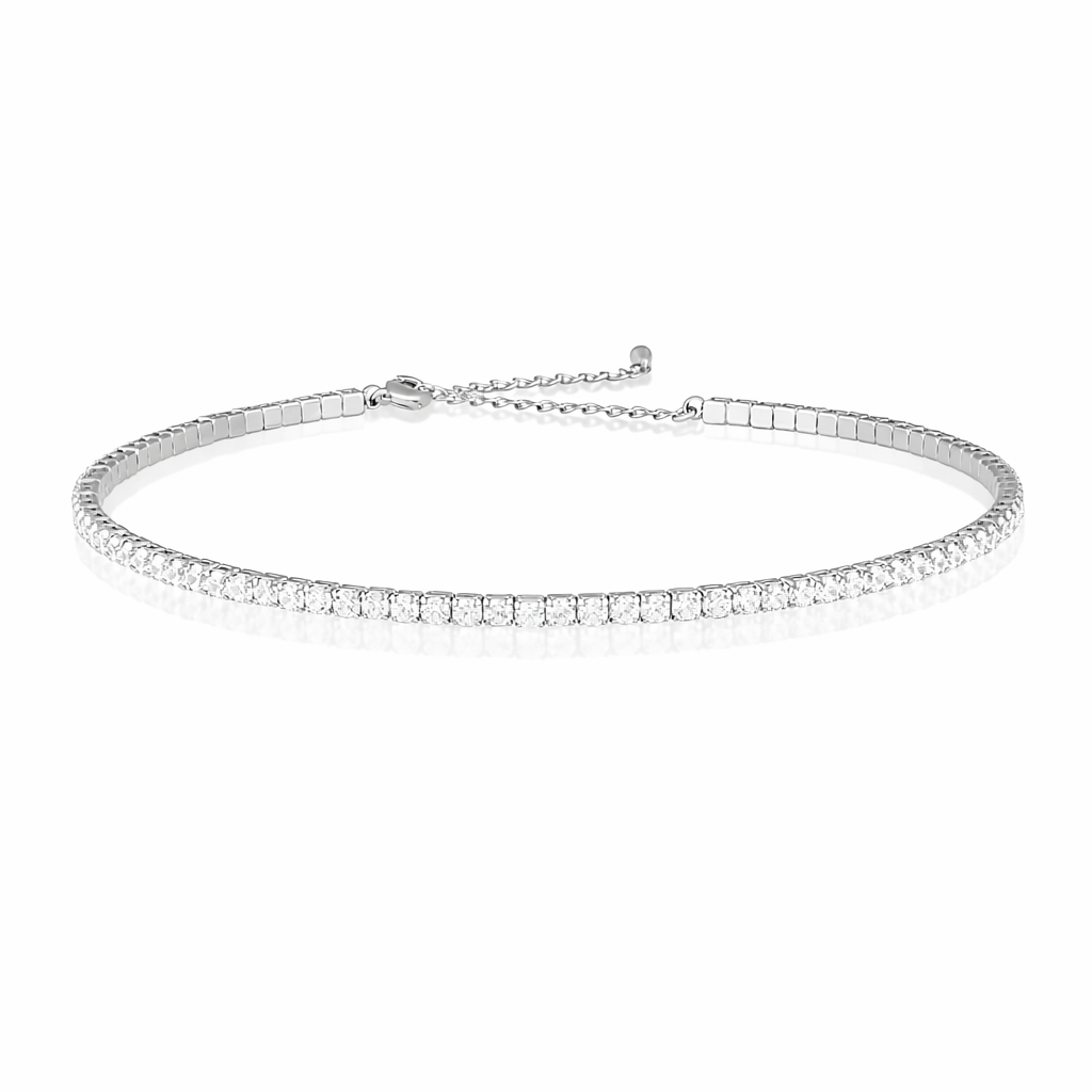 Mila Tennis Choker in 22pm, view 3 — Soul Flow Apparel
