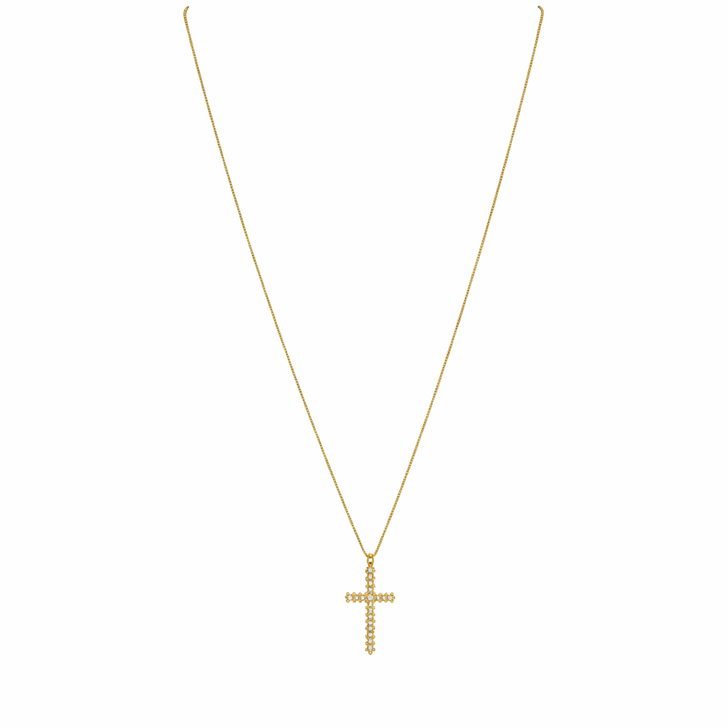 Incanto Maxi Cross Necklace in 09am, view 54 — Soul Flow Apparel