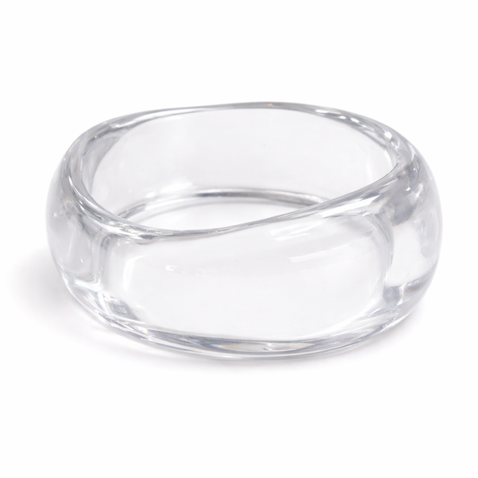 Jessie Clear Acrylic Bangle in 52pm, view 17 — Soul Flow Apparel