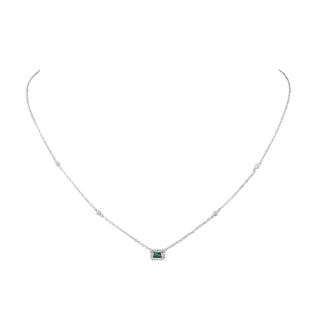Nora Emerald Necklace in 14am, view 45 — Soul Flow Apparel