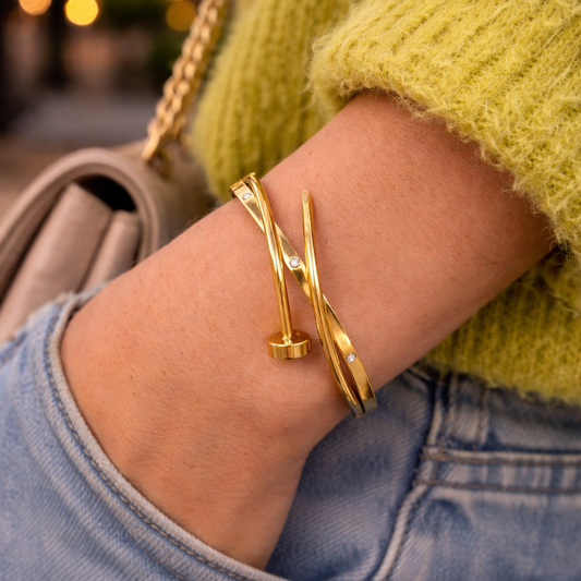 Kelsie Nail Bracelet in mar am, view 6 — Soul Flow Apparel