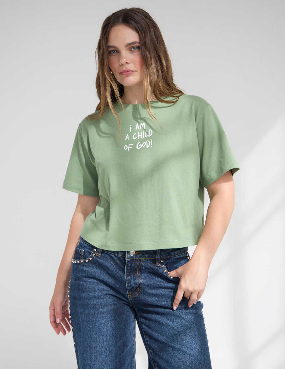 Child of God Cropped Women's Tee – Christian T-Shirt