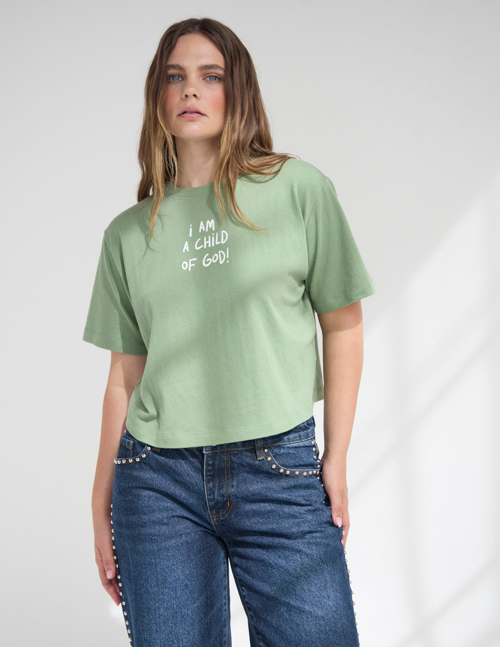 Child of God Cropped Women's Tee – Christian T-Shirt