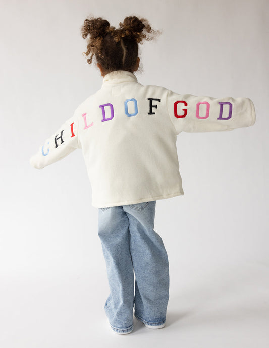 Child of God Fleece Kids Pullover – Christian Kids Jacket