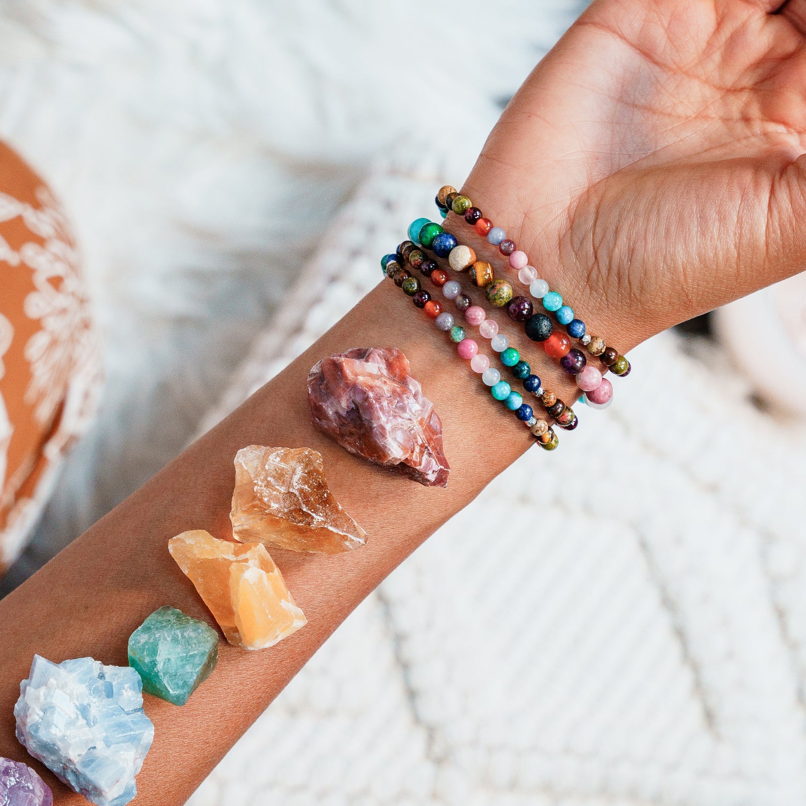 Master Healer 4mm Healing Bracelet in multi, view 10 — Soul Flow Apparel