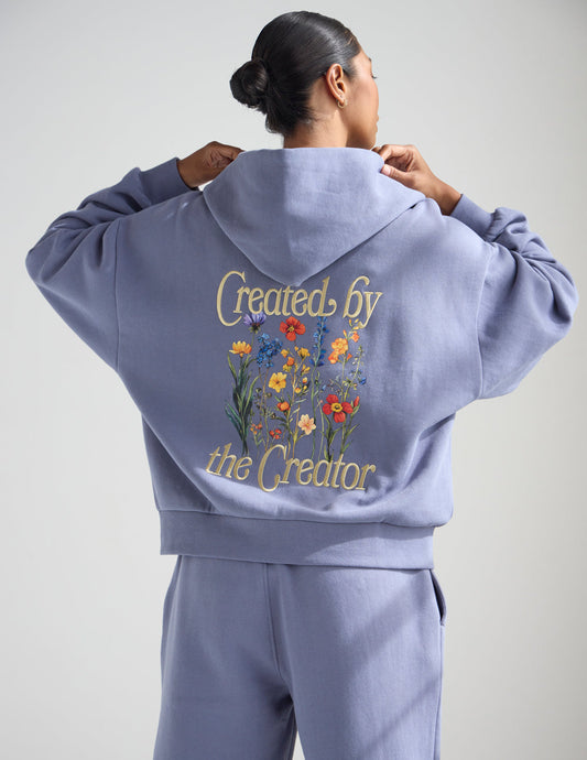 Created by the Creator Plum Full-Zip Hoodie – Christian Hoodie
